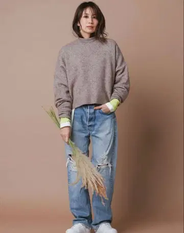 FORME 히가시하라 아키 알파카 에어리 니트