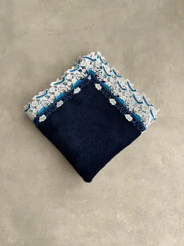 치카자와 레이스점 ANA 오리지널 타월 손수건 네이비 새상품