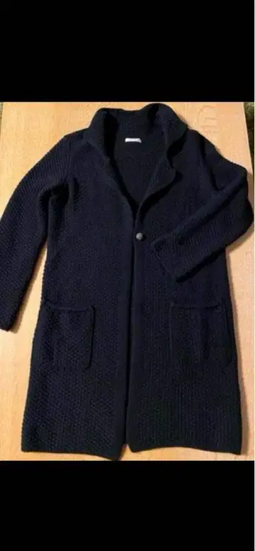 네이비 롱 가디건 버튼 포함