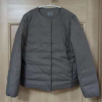 무인양품 경량 다운 포켓터블 노카라 자켓 M