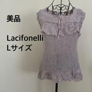 [ 새상품급 ] Lacifonelli/여성용/슬리브리스/스모크 핑크/리본