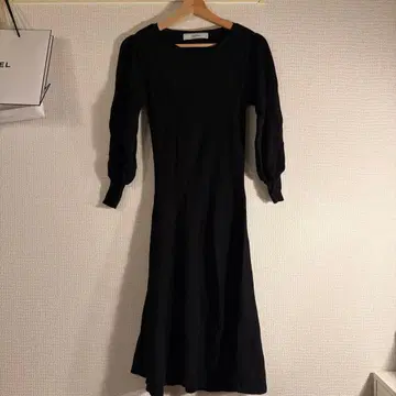 릴리 브라운 블랙 긴팔 니트 원피스 A라인