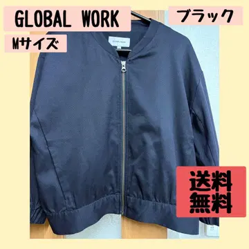 GLOBAL WORK 블랙 M 사이즈 블루종 블랙 긴팔 무지