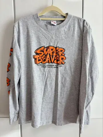 SUPER BEAVER 롱티 긴팔 티셔츠 M 사이즈 그레이