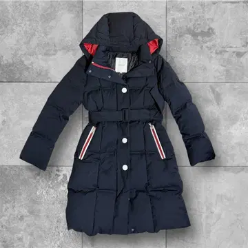 LOVELESS 라브레스 여성용 롱 다운 코트 블랙 후드 탈부착 가능