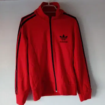 adidas 빨간색 풀 집업 저지