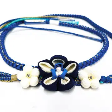 새상품 미사용 후리소데용 허리띠 츠마미자이쿠 장식 꽃 장식 펄 비즈