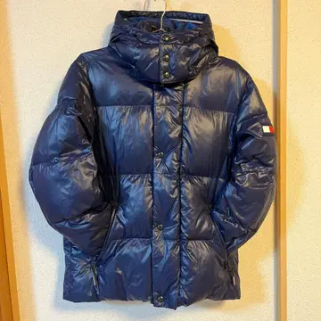 네이비 다운 자켓 후드 부착 타미힐피거