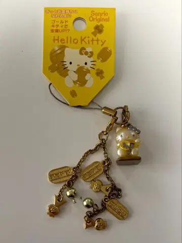 [새상품] 산리오 헬로키티 액세서리 골드 금전운 스트랩