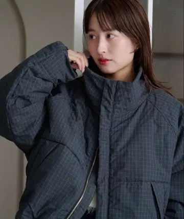 kastane 체크 충전솜 리버서블 아우터