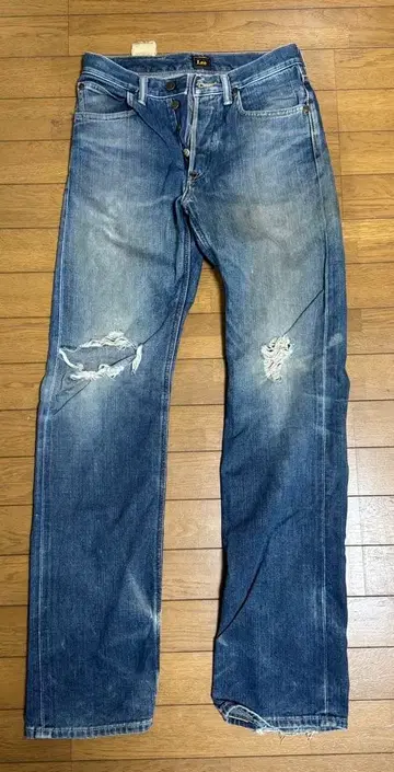 Lee 데미지 가공 블루 데님 29-33