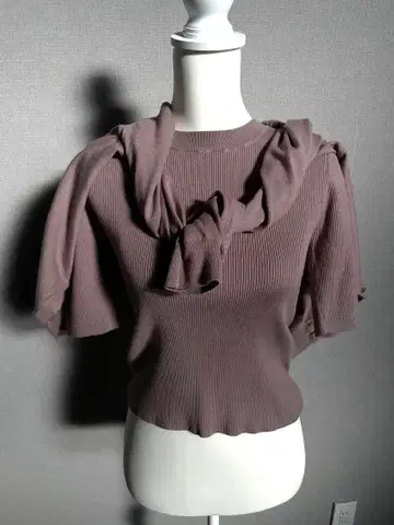 마이 스트라다 오부소매 반팔 리브 니트 & 가디건 앙상블