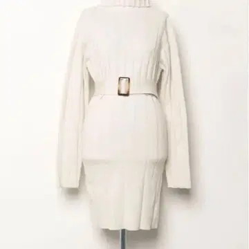 새상품급 RESEXXY 와이드 리브 니트 원피스 아이보리 S