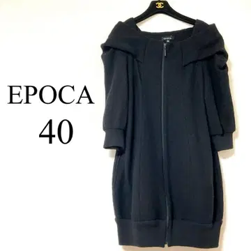EPOCA 울 코트 블랙 40