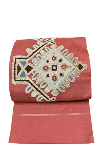 S134 앤티크 나고야 오비 순수 실크 일품