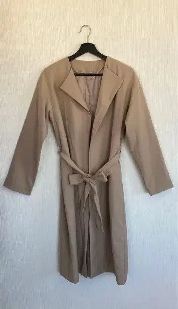 i63 GU 여성용 아우터 롱 코트 M 베이지