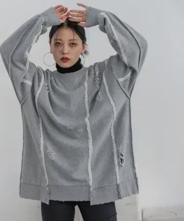 JEANASIS 크러쉬 리메이크 라이크 맨투맨 그레이