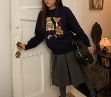 여성용 오버 사이즈 루즈핏 긴팔 스웨터 - 소프트