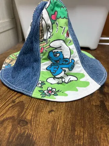 레어 스모프 디자인 데님 햇 구제 의류 왕