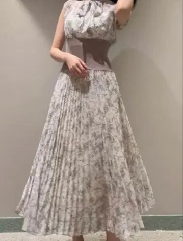 허리 리브 원피스