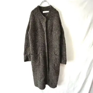 huitieme nid 롱 가디건 프리 사이즈 그레이 알파카