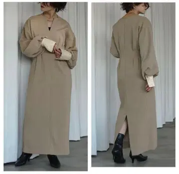 Ezick 롱 원피스 포멀 여성용 포멀 베이지