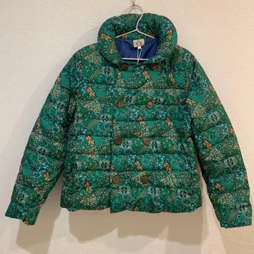 티티카카 새상품 꽃무늬 다운 자켓 그린 계열
