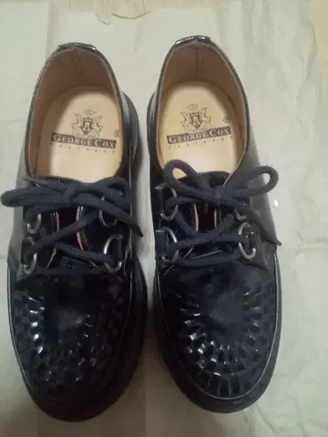 GEORGE COX 블랙 로퍼 약 24.5cm