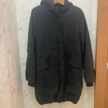 BEAMS HEART 블랙 모즈 코트 S