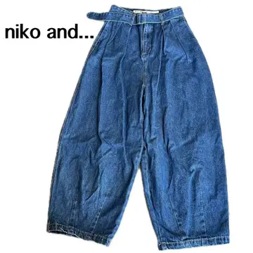 niko and - 벌룬 데님 팬츠 서커스 S 턱 와이드