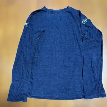 45rpm 긴팔 간지 말 프린트 인디고 염색