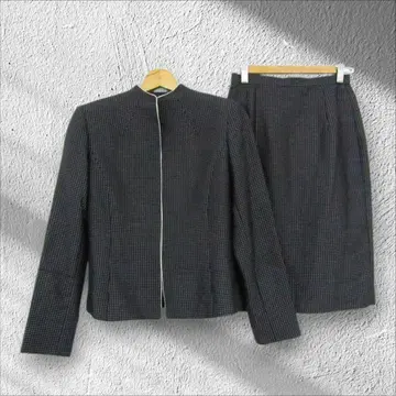 일본제 MELL 레트로 도트 무늬 노카라 스커트 셋업 [ Z11 ]