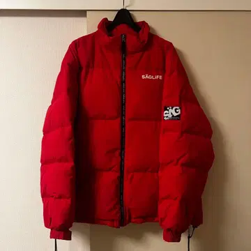 SAGLiFE 빨간색 다운 다운 자켓