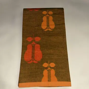 c12145 꽃무늬 후쿠로 오비 브라운 오렌지