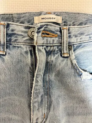 MOUSSY 라이트 블루 데님 스트레이트 사이즈 25