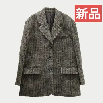 MACHATT 울 테일러드 자켓 (체크)