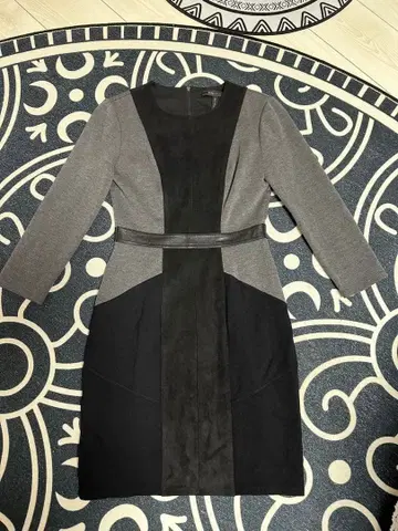 가을 겨울용 BCBGMAXAZRIA 그레이 블랙 원피스 S