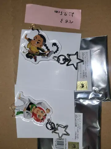 스트리트 파이터 아크릴 키링 2종 세트 별 모양 참 포함