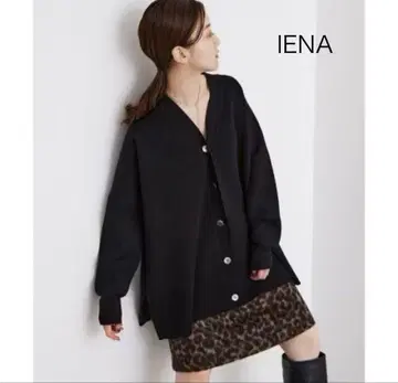 이에나 IENA 슈퍼 파인 스무스 판초 가디건 블랙