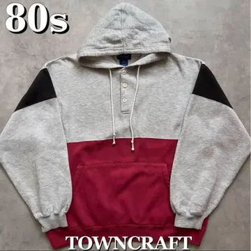 새상품급 80s 빈티지 TOWNCRAFT 헨리넥 후드티 L