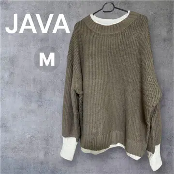 새상품급! Java M 올리브 그린 니트 스웨터