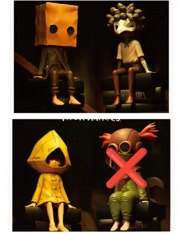 리틀 나이트메어 모니터 탑 피규어 3체 세트