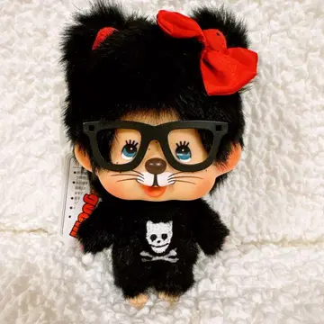 몬치치 냥치치 검은 고양이 얼굴 빅 키링 키체인