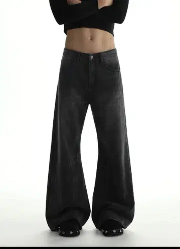 MASONPRINCE 플레어 데님 팬츠 청바지 워시드