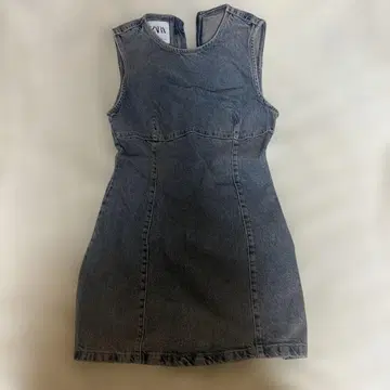 ZARA 슬리브리스 데님 미니 원피스