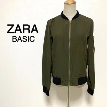 ZARA BASIC 모스그린 컬러 집업 점퍼