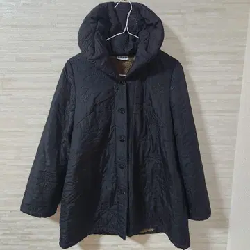 호코모모라 꽃무늬 펀칭 코트 자켓 보아 안감 블랙