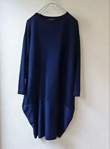 modify 모디파이 하이 게이지 니트 원피스 네이비 사이즈 40