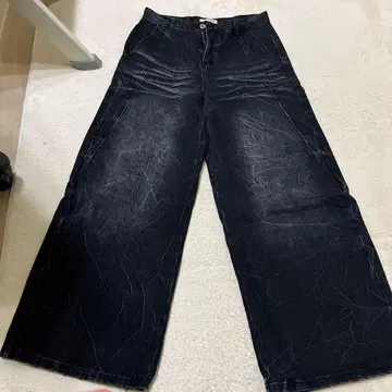 MENES Relaxed Fit Wide Leg Jeans