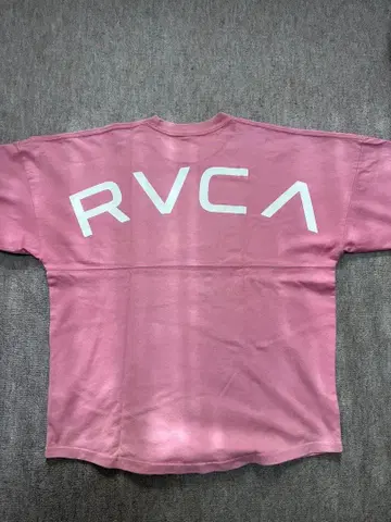 RVCA 루카 아치 로고 오버 사이즈 T셔츠 핑크 반팔